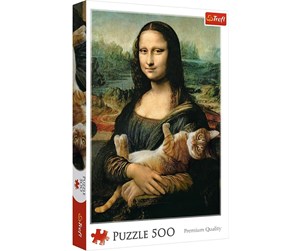 Puslespill - Trefl Puzzle - Mona Lisa and purring kitty (500 pieces) Gulv - TFL37294