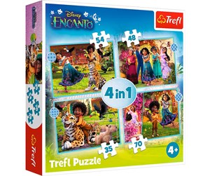 Puslespill - Trefl Puzzle - Encanto - Our magical Encanto (4in1) Gulv - TFL34615