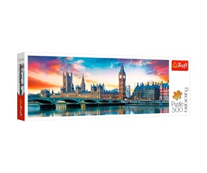 Puslespill - Trefl Puzzle - Panorama - Big Ben and Palace of Westminster London (500 pieces) Gulv - TFL29507