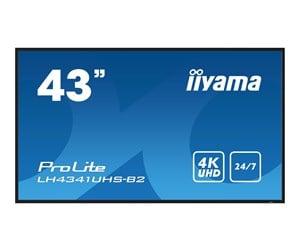 Digital skilting & Hotell TV - iiyama ProLite LH4341UHS-B2 43" Class (42.5" viewable) LED-backlit LCD display - 4K - for digital signage - LH4341UHS-B2