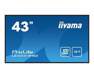 Digital skilting & Hotell TV - iiyama ProLite LE4341S-B2 43" Class (42.5" viewable) LED-backlit LCD display - Full HD - for digital signage - LE4341S-B2