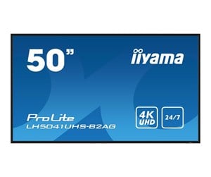 Digital skilting & Hotell TV - iiyama ProLite LH5041UHS-B2AG 50" LED-backlit LCD display - 4K - for digital signage - LH5041UHS-B2AG