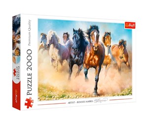 Puslespill - Trefl Puzzle - Galloping herd of horses (2000 pieces) Gulv - TFL27098