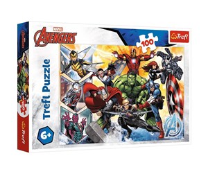 Puslespill - Trefl Puzzle - Marvel - The power of the Avengers (100 pieces) Gulv - TFL16431