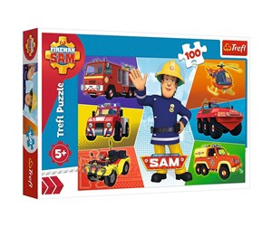 Puslespill - Trefl Puzzle - Fireman Sam - Sams vehicles (100 pieces) Gulv - TFL16354