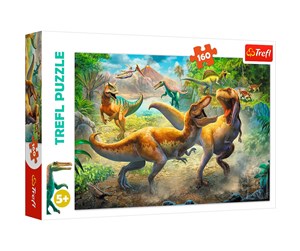 Puslespill - Trefl Puzzle - Fighting Tyrannosaurs (160 pieces) Gulv - TFL15360