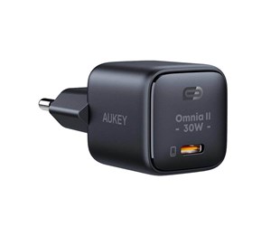 Mobil - Adaptere og ladere - Aukey Wall Charger PA-B1L.USB-C 30W (black) - PA-B1L