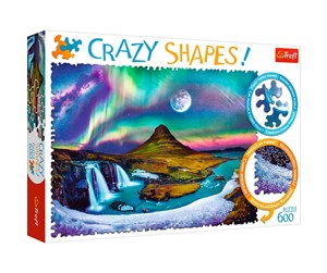 Puslespill - Trefl Puzzle - Crazy Shapes - Aurora over Iceland (600 pieces) Gulv - TFL11114