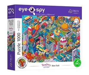 Puslespill - Trefl Puzzle - Unlimited Fit - EYE-SPY - IMAGINARY CITIES: New York USA (1000 pieces) Gulv - TFL10708