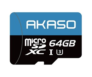 Minnekort - Akaso 64GB Micro-SD kort 100MB/s UHS-I C10 U3 - ACPC0002-BK-01