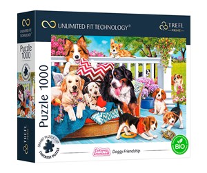 Puslespill - Trefl Puzzle - Unlimited Fit - Doggy Love (1000 pieces) Gulv - TFL10698