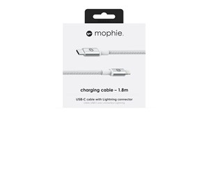 USB - Mophie Charge and Sync Cable- USB-C to Lightning Cable 1.8M – White - 409903199