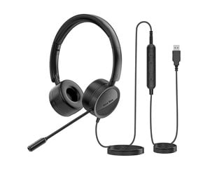 Hodetelefoner - New Bee NB-H360 wired headset with microphone (black) - NB-H360