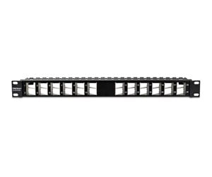 Tilbehør - TRENDnet TC-KP24SA - patch panel - 1U - 19" - blank angled keystone shielded - TAA Compliant - TC-KP24SA