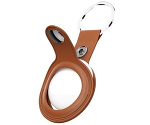 Mobil - Andre tilbehør - KeyBudz Leather Keyring for AirTag - Tan - AT_S1_TAN