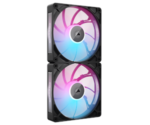 Kabinettvifte - Corsair iCUE LINK RX140 MAX RGB (2-pack) - Kabinettvifte - 140mm - Svart med RGB LED-lys - 36 dBA - CO-9051036-WW