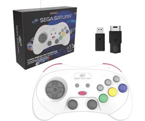 Spill - Tilbehør - Retro-Bit PRO - White - Controller - Sega Saturn - 7350002934937