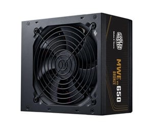 Strømforsyning (PSU) - Cooler Master MWE Bronze V3 650 Strømforsyning (PSU) - 650 Watt - 120 mm - ATX - 80 Plus Bronze sertifisert - MPE-6501-ACABW-3BEU