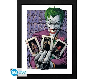 Reklameartikler - ABYstyle - DC COMICS Framed print The Joker Haha Cards - Bilde - GBYDCO960