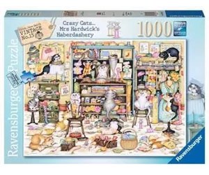 Puslespill - Ravensburger Crazy Cats Haberdashery 1000p - 12001083