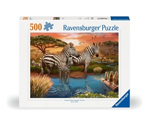 Puslespill - Ravensburger Zebras In Sunset 500p - 12000365