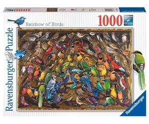 Puslespill - Ravensburger Rainbow of Birds 1000p - 12000281