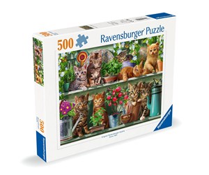 Puslespill - Ravensburger Cats On The Shelf 500p - 12000205