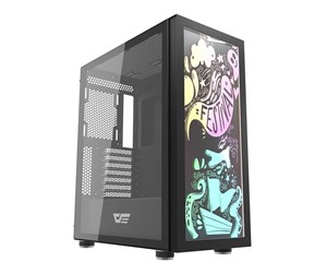 Kabinett - Darkflash Computer Case DK210 Graffiti (black) - Kabinett - Miditower - Svart - DK210 (graffiti)