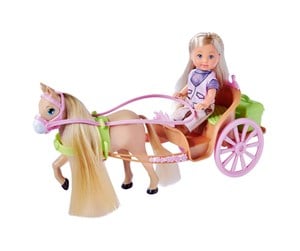 Dukker, Bamser & Utstyr - Evi Love Mini Doll Horse and Carriage - 105733649