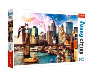 Puslespill - Trefl Puzzle - Funny Cities - Cats in New York (1000 pieces) Gulv - TFL10595