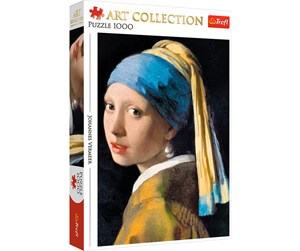 Puslespill - Trefl Puzzle - Art Collection - Girl with a pearl earring (1000 pieces) Gulv - TFL10522