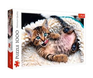 Puslespill - Trefl Puzzle - Cheerful kitten (1000 pieces) Gulv - TFL10448