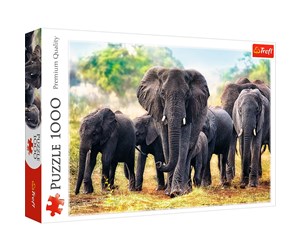 Puslespill - Trefl Puzzle - African elephants (1000 pieces) Gulv - TFL10442