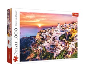 Puslespill - Trefl Puzzle - Sunset over Santorini (1000 pieces) Gulv - TFL10435