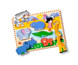 Babyleker - Melissa & Doug Chunky Puzzle Safari Animals - 50202