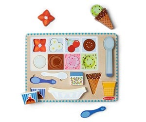 Babyleker - Melissa & Doug Wooden Magnetic Puzzle - Ice Cream - 31006