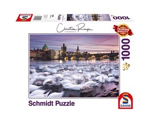 Puslespill - Schmidt Puzzle - Christian Ringer: Prague – Swans (1000 pieces) Gulv - SCH9695