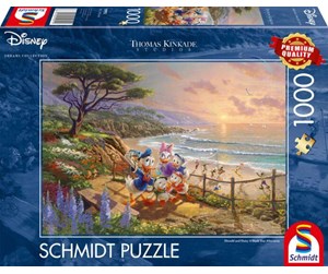 Puslespill - Schmidt Puzzle - Thomas Kinkade: Disney - Donald & Daisy A Duck Day Afternoon (1000 pieces) Gulv - SCH9515