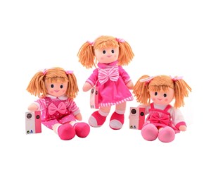 Dukker, Bamser & Utstyr - Johntoy Baby Rose Rag Doll Pink 40cm - 27665