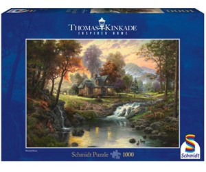 Puslespill - Schmidt Puzzle - Thomas Kinkade: Mountain Retreat (1000 pieces) Gulv - 385718