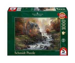 Puslespill - Schmidt Puzzle - Thomas Kinkade: Cobblestone Mill (1000 pieces) Gulv - 385756