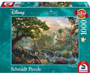 Puslespill - Schmidt Puzzle - Thomas Kinkade: Disney - The Jungle Book (1000 pieces) Gulv - SCH4732