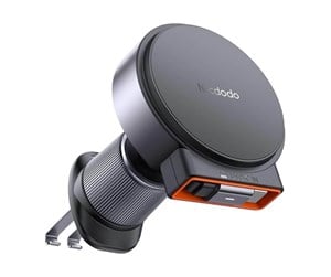 Mobil - Adaptere og ladere - Mcdodo CH-3000 wireless car charger with retractable USB-C cable 15W (black) - CH-3000