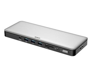 Dokkingstasjon - Deltaco USB-C dock triple 2x HDMI/DP USB-C/USB-A/RJ45/S - USBC-HDMI29