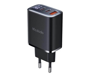 Mobil - Adaptere og ladere - Mcdodo CH-2180 network charger with display 2xUSB-C + USB-A 30W (black) - CH-2180