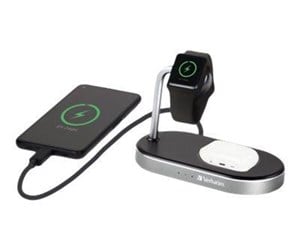 Mobil - Adaptere og ladere - Verbatim Wireless Charging Stand - 3-in-1 - + AC Power Adapter - 44 Watt - 49556