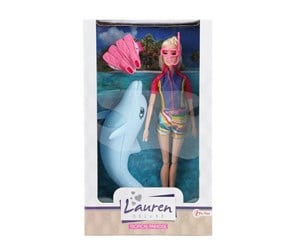 Dukker, Bamser & Utstyr - Lauren Teenage Doll Diver with Glitter Dolphin - 04215A