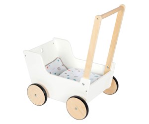 Dukker, Bamser & Utstyr - Small Foot - Wooden Push Doll Carriage Little Button - 12496