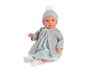 Dukker, Bamser & Utstyr - Asi Leonora baby doll in blue flowerprint dress - 24185940