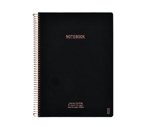 Blokker & Notisbøker - KOZO Squared Notebook A4 Premium Black - 321902